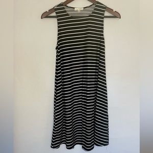 NWOT Nine Britton Stripe Soft Swing Tank Dress, Black & White, XS New Stitch Fix